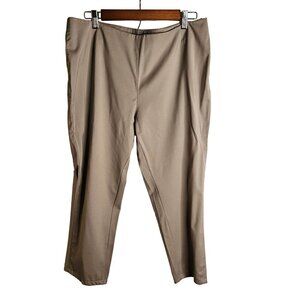 Lafayette 148 New York Size 12 Stanton Tan Skimmer Crop Pant Capris 23" Inseam